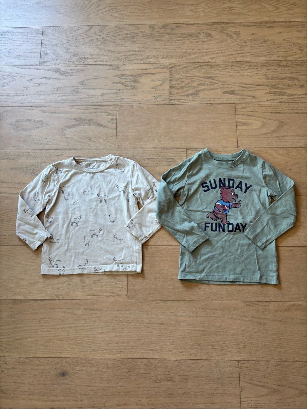 Carter’s 2 pack long sleeve graphic tee, size 3T